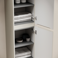 Товар: Шкаф-пенал подвесной SANCOS Code, 350х350х1650 мм, цвет серая платина, арт. PCD35GP - фото 5 Шкаф-пенал подвесной SANCOS Code, 350х350х1650 мм, цвет серая платина, арт. PCD35GP — фото 5, Пеналы для ванной комнаты