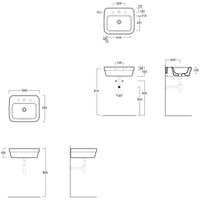 Раковина SIMAS EVOLUTION подвесная с одним отверстием цвет белый арт-EVO15 — фото 2, Раковины подвесные