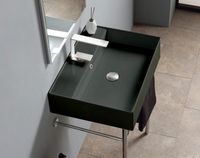 Товар: Раковина Scarabeo TEOREMA 2.0 подвесная или накладная с переливом с одним отверстием цвет лава матовая с антибактериальным и грязеотталкивающим покрытием BIOKER арт-5105 37 BK - фото 2 Раковина Scarabeo TEOREMA 2.0 подвесная или накладная с переливом с одним отверстием цвет лава матовая с антибактериальным и грязеотталкивающим покрытием BIOKER арт-5105 37 BK — фото 2, Раковины подвесные