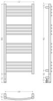Полотенцесушитель электрический Сунержа Богема 3.1 выгнутая 1000х400 МЭМ левый Без покрытия арт-00-6002-1040 — фото 3, Электрические полотенцесушители
