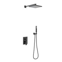 Душевой комплект BERGES NARDIS 2S BLACK, черный матовый арт-071002 — фото 7, Встраиваемые душевые комплекты