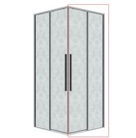1/2 душевого ограждения Grossman Galaxy 1/2.K33.01.90.10.02 (90х195) правая,хром,стекло шиншилла, 1 место — фото 1, Раздвижные душевые двери