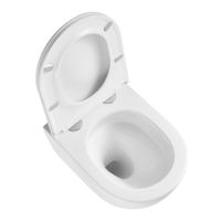 GLAZER WHITE Унитаз подвесной безободковый с сиденьем микролифт, LM, 9614003 — фото 8, Подвесные унитазы