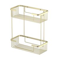 Полка двойная Timo Saona золото матовое арт-13083/17 — фото 5, Полки для ванной и душа