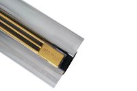 Желоб BERGES водосток напольный SUPER Slim 700 нержавеющая сталь, решетка золото глянец, S-сифон D50/110 вертикальный арт-092053 — фото 10, Душевые лотки