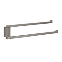 Полотенцедержатель COLOMBO DESIGN MINI Q B5012.HPS1 двойной цвет нержавеющая сталь — фото 1, Полотенцедержатели