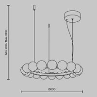 Подвесной светильник Maytoni MOD331PL-L32BS3K — фото 8, Подвесные светильники