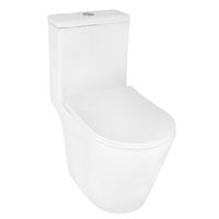 Унитаз-моноблок Azario Prime 373х645х765 напольный, безободковый , с быстросъемным сиденьем "Микролифт" арт-AZ-1363OP — фото 1, Напольные унитазы