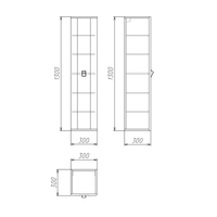 Пенал подвесной "НОРМА-30 см" универсальный, белый глянец арт-303012 — фото 2, Пеналы для ванной комнаты