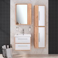 Тумба подвесная MELBOURNE 60 /дуб/белый/ AQUA DE MARCO 2060WCMEL/H/V.2.0 — фото 11, Тумбы под раковину