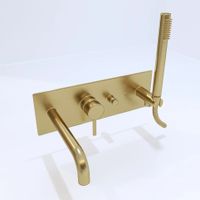 Смеситель для ванны с душем Paffoni Light LIG001HGSP (с внутренней частью) — фото 1, Смеситель для ванны