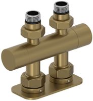 Вентиль Вентиль Сунержа 2х1/2" прямой скрытый-скрытый EU50 Золотой шёлк арт-32-1417-1234 — фото 3, Комплектующие для полотенцесушителей