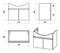 Тумба под раковину арт-Э-Мнр01065-011Пр — фото 5, Тумбы под раковину