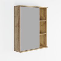 Зеркало-шкаф Onika Легран 60.00 Универсальный, Дуб галифакс арт-206071 — фото 6, Зеркальные шкафы в ванную