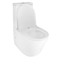 Унитаз-компакт Azario LANDER 410х665х835 напольный, безободковый, в комплекте с быстросъемным сиденьем "Микролифт" арт-AZ-1299A — фото 2, Напольные унитазы