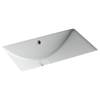 Раковина встраиваемая снизу CERAMICANOVA Era прямоугольной формы с отверстием слива- перелива 600x390x190 мм цвет белый арт. CN6082 — фото 1, Раковины встраиваемые снизу