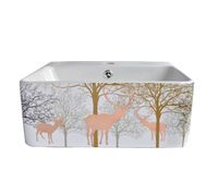 Раковина чаша Bronze de Luxe Golden Deer 1060GD, белый — фото 1, Раковины накладные