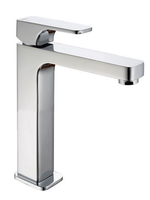 Смеситель для раковины, Cisal, Cubic, тип открывания воды-однорычажный, отверстия для монтажа-1, вынос излива, мм-150, стандарт подвода воды-3/8", цвет-Chrome арт-CU00150121 — фото 1, Смесители для раковины