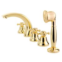 PRESTIGE См-ль на борт ванны, на 5 отв., золото 31610 — фото 3, Смесители на борт ванны