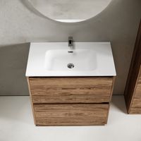 Тумба под раковину SANCOS Libra Floor напольная, 790х450х840, c двумя ящиками оснащенными доводчиками, дуб чарльстон, арт. арт-LB80FECH — фото 6, Тумбы под раковину