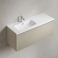 Тумба подвесная SANCOS Snob R 1.0 1195х445х406, c одним ящиком оснащенным доводчиками, Beige Soft , арт. арт-SNR1.0120LCE — фото 4, Тумбы под раковину