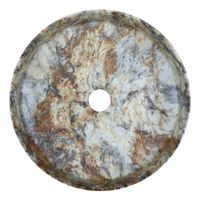 Раковина-чаша Azario 355х355х120 накладная, круглая, коричневый мраморный арт-AZ-3134-M830 — фото 1, Раковины накладные