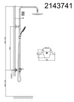 Товар: Душевая система с термостатом D&K Bayern , хром арт-DA2143741B14 - фото 3 Душевая система с термостатом D&K Bayern , хром арт-DA2143741B14 — фото 3, Душевые стойки