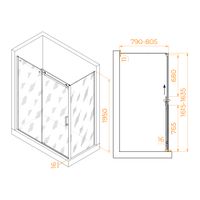 Душевой уголок RGW TO-44 (TO-14 + Z-050-2) 1600x800 02074468-11 — фото 1, Душевые уголки