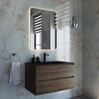 База под раковину Luka 800 подвесная, 2 выкатных ящика soft-close, С.Oak арт-VMC-2L800CO — фото 4, Тумбы под раковину