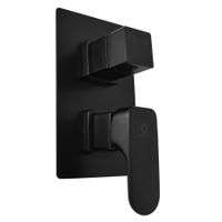 YU186KCMAT YUKON - смеситель для душа, скрытый монтаж, ЦВЕТ ЧЕРНЫЙ МАТОВЫЙ — фото 1, Смеситель для душа