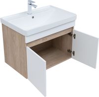 Тумба с раковиной Aquanet Оптима 70 цв. дуб светлый/белый сатин 00345358 — фото 4, Тумбы с раковиной