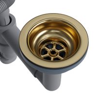 Кухонная мойка Reflexion Iseo брашированное золото арт-RX2265GD — фото 13, Кухонные мойки