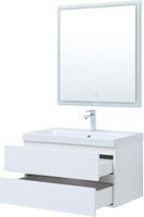 Мебель для ванной Aquanet Беркли 80 белый глянец (2 ящика) арт-00306360 — фото 8, Комплекты мебели для ванной