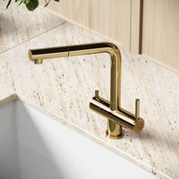 Смеситель для кухни SANCOS Spin с поворотным и вытяжным изливом, c краном для фильтрованной воды, цвет полированное золото, арт. SC4015ZG — фото 8, Смесители для кухни