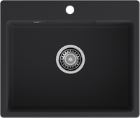 GRANFEST Мойка URBAN 658 1-чаша 580*490мм черный арт.GF-UR- арт-658 черный — фото 3, Кухонные мойки