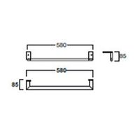 Полотенцедержатель SIMAS LFT Spazio для раковины Для раковины фронтальный цвет хром LFTA2 — фото 2, Полотенцедержатели