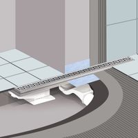 Желоб BERGES водосток В1 Antik 300, матовый хром, S-сифон D50 H60 боковой арт-090121 — фото 3, Душевые лотки