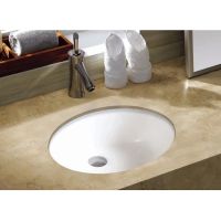 Раковина Azario 49,5х41,5х19 овальная, встраиваемая снизу, белая арт-AZ908-20 — фото 1, Раковины встраиваемые снизу