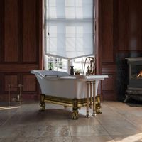 IMPERO AFFUSTO M Ванна 180x87хH83.5 см. бел, лафет "меандр" бронза, слив/перелив бронза 26341 — фото 2, Ванны