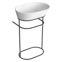 Металлическая структура SIMAS WAVE напольная цвет черный матовый WASA02 — фото 1, Консоли для раковины