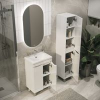 Товар: Тумба напольная "ВИСТА-50 см" с 2-мя двер., белый глянец (ум. Alice-50) 105063 - фото 3 Тумба напольная "ВИСТА-50 см" с 2-мя двер., белый глянец (ум. Alice-50) 105063 — фото 3, Тумбы под раковину