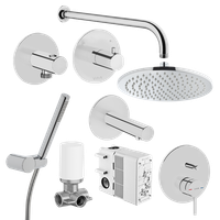 Товар: Origin Набор встроенной душевой системы на 3 потребителя хром VITRA арт-A49286EXP - фото 2 Origin Набор встроенной душевой системы на 3 потребителя хром VITRA арт-A49286EXP — фото 2, Встраиваемые душевые комплекты