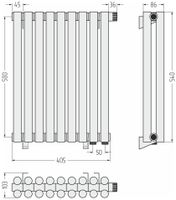 Товар: Отопительный радиатор Сунержа Эстет-11 EU50 500х405 9 секций Матовый белый арт-30-0312-5009 - фото 4 Отопительный радиатор Сунержа Эстет-11 EU50 500х405 9 секций Матовый белый арт-30-0312-5009 — фото 4, Радиаторы отопления