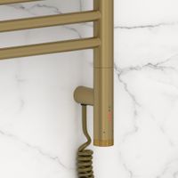 Полотенцесушитель электрический Сунержа Богема 3.1 прямая 1200х400 МЭМ правый Золотой шёлк 32-6005-1240 — фото 2, Электрические полотенцесушители