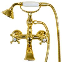 PRESTIGE См-ль д/ванны внешний плоский излив, бронза 32450 — фото 2, Смеситель для ванны