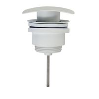 Донный клапан AZARIO для раковины, квадрат, CLIC-CLAC, G 1 1/4, латунь, белый арт-AZ-106-WHI — фото 3, Донные клапаны