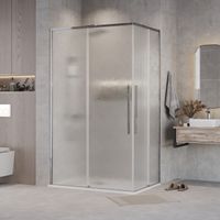 Душевое ограждение Grossman Galaxy 1/2.K33.01.70.10.02-1/2.K33.01.10L.10.02 (70х100х195) раздвижная,хром,стекло шиншилла,2 места арт-300.K33.01.70R10L.10.02 — фото 2, Прямоугольные душевые уголки