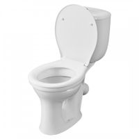 Унитаз-компакт Виктория косой выпуск, с бачком Виктория н/п., кнопочной арматурой и сиденьем SANTE 1P3016S0000BF — фото 1, Напольные унитазы