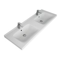 Раковина керамическая "Гармония-125 двойная" 641938 — фото 5, Раковины встраиваемые сверху