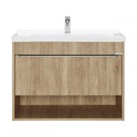 Тумба-умывальник ХОУП 80, 1 ящ., подвесная, орех (под раковину МИРАНДА 80) 1A287301HP6C0 — фото 2, Тумбы под раковину